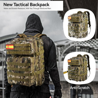 Mochila Táctica Militar 45L – Resistente y Multifuncional para Supervivencia, Emergencias, Camping, Senderismo y Uso Diario | Alta Capacidad y Durabilidad