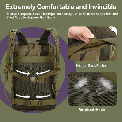 Mochila Táctica Militar 45L – Resistente y Multifuncional para Supervivencia, Emergencias, Camping, Senderismo y Uso Diario | Alta Capacidad y Durabilidad