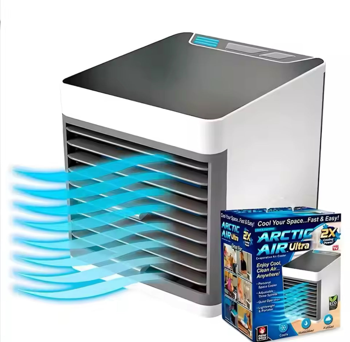 Mini Aire Acondicionado Portátil Arctic Air Ultra – Frío Instantáneo, Humidificador y Purificador 3 en 1 | Ligero, Silencioso y de Bajo Consumo
