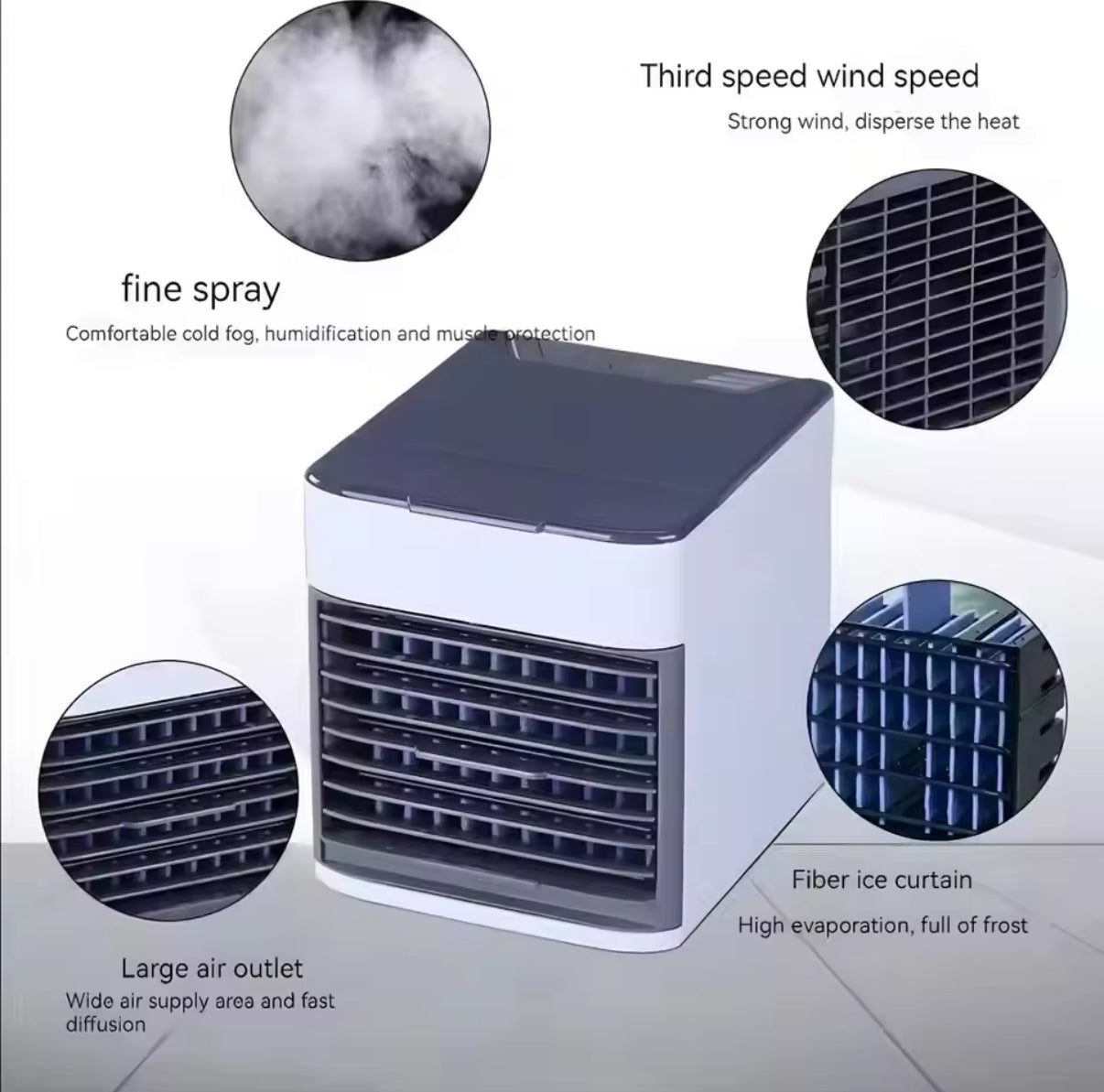 Mini Aire Acondicionado Portátil Arctic Air Ultra – Frío Instantáneo, Humidificador y Purificador 3 en 1 | Ligero, Silencioso y de Bajo Consumo